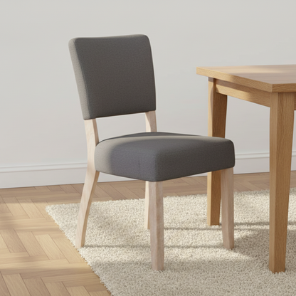 Chesterfield Fabric Grey Dining Chair