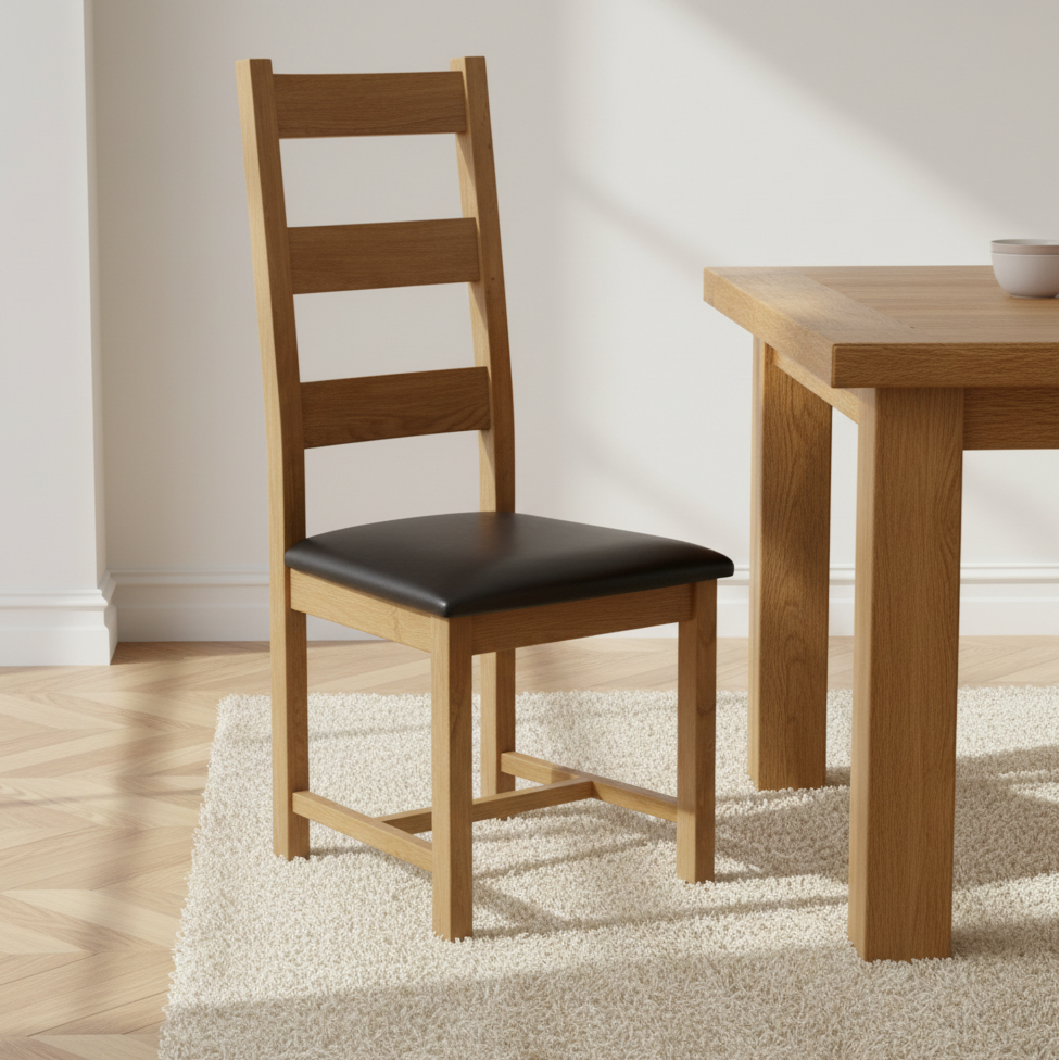 Deluxe Solid Oak Dining Chair (Set of 2)