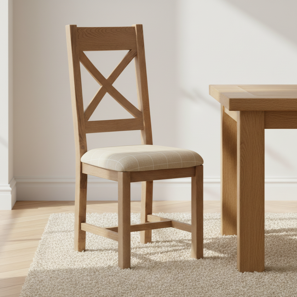 Eaton Country Oak Cross Back Dining Chair
