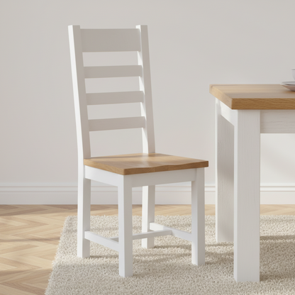Marlborough White Oak Wooden Seat Dining Chair