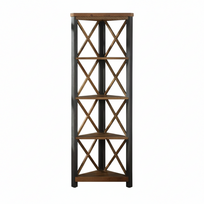 Urban Elegance Reclaimed Large Corner Bookcase