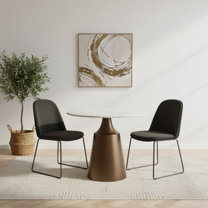 Ines 1m Bronze Base Dining Table
