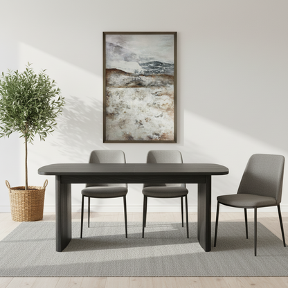 Louis Fluted 1.8m Extendable Dining Table Black