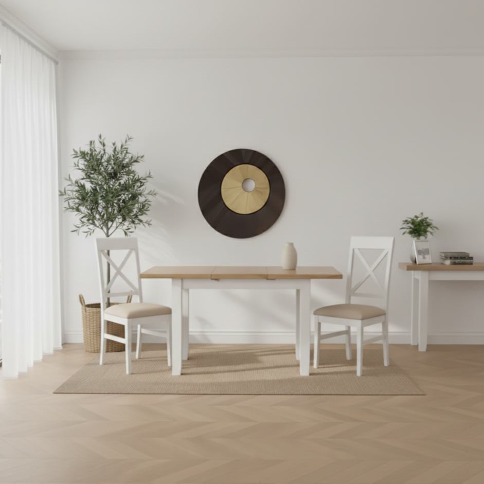 Marlborough White Oak 1.2m Extendable Dining Table