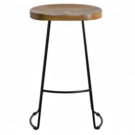 Franklin Hardwood Shaped Bar Stool