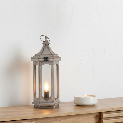 Adaline Wood Lantern Table Lamp