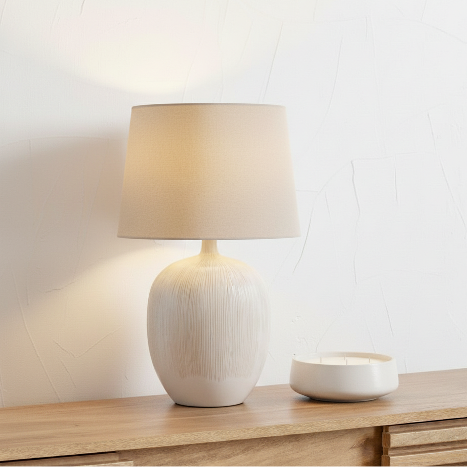Greta Ceramic Textured Table Lamp