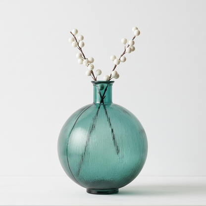 Recycled Glass Round Vase