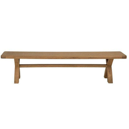 Eaton Country Oak 2.0m Cross Leg Dining Bench