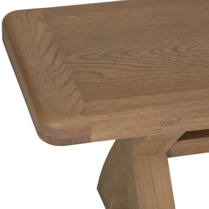 Eaton Country Oak 2.0m Cross Leg Dining Bench