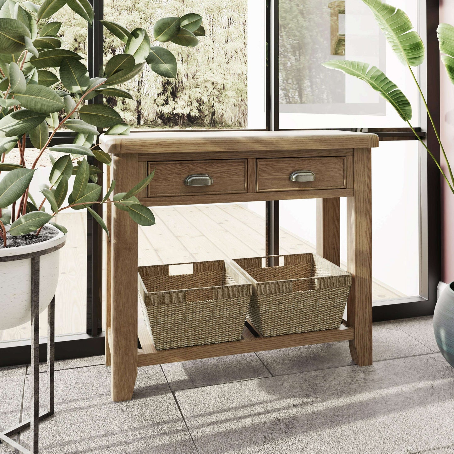 Eaton Country Oak Console Table