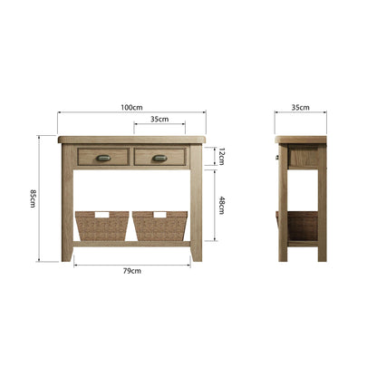 Eaton Country Oak Console Table
