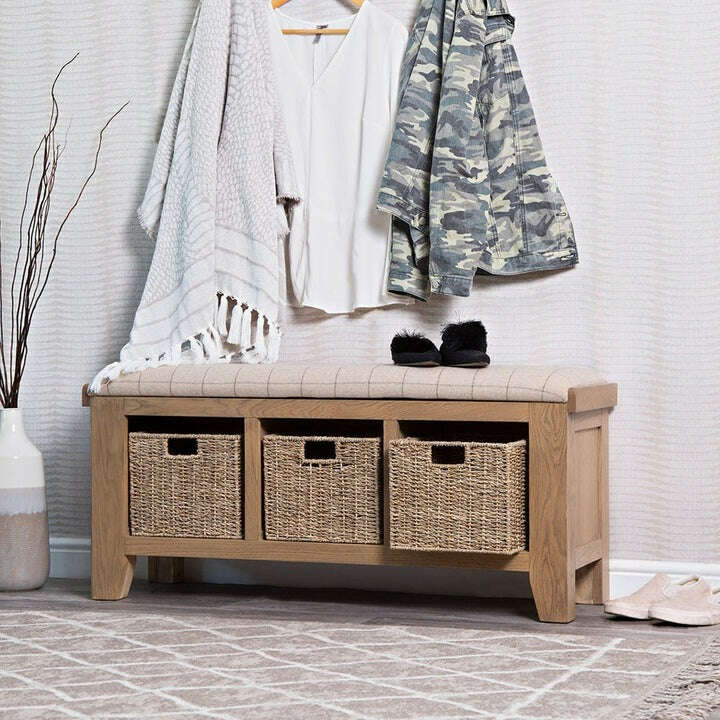 Eaton Country Oak Hall Bench