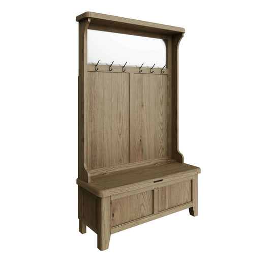 Eaton Country Oak Hall Bench Unit