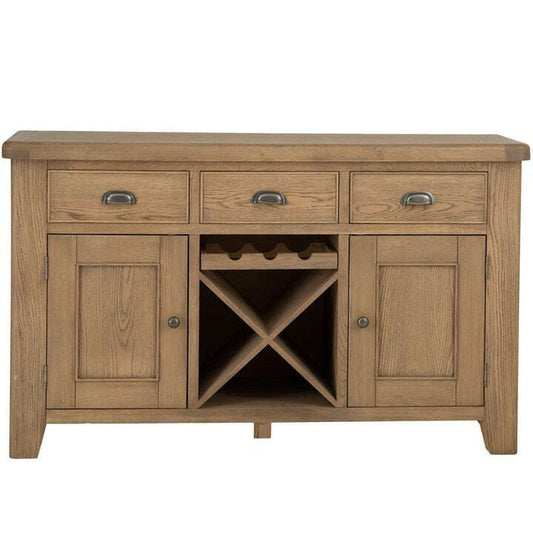 Eaton Country Oak Sideboard with Wine Rack