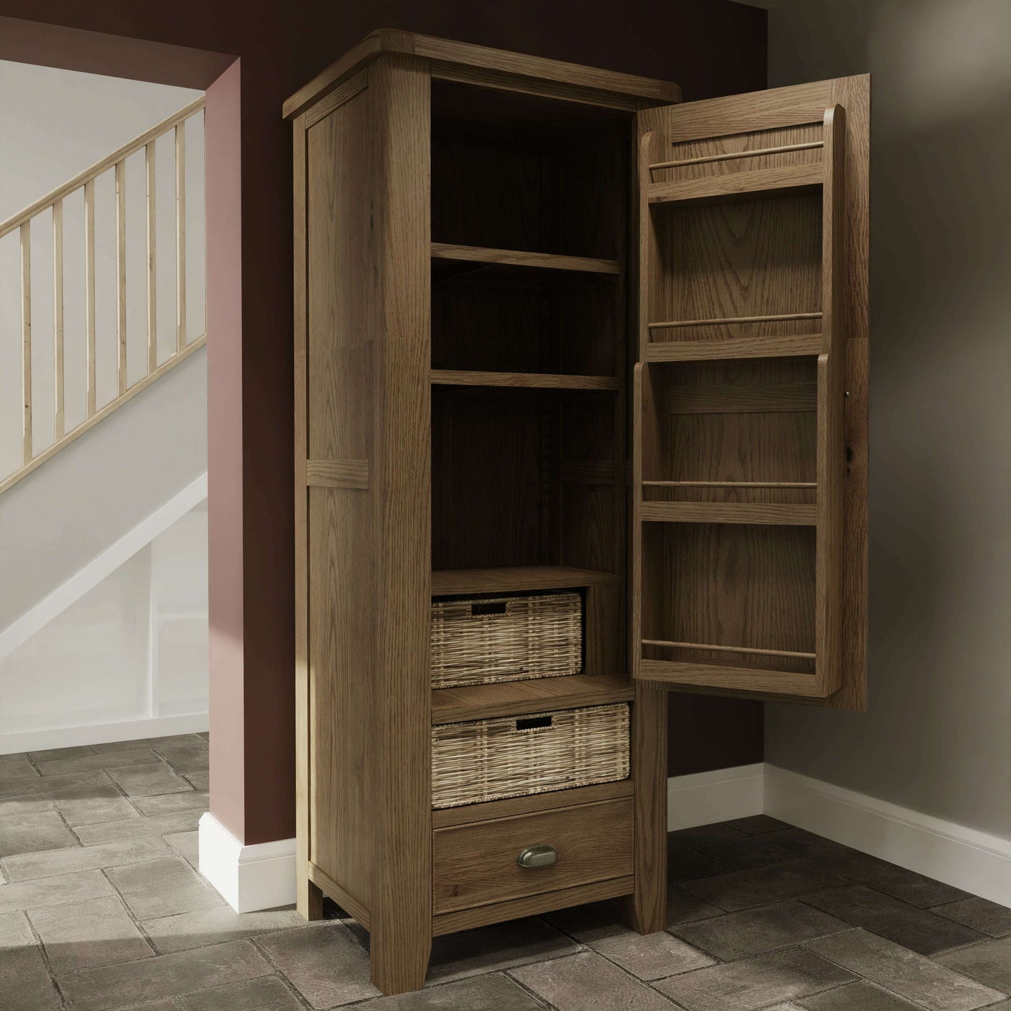 Eaton Country Oak Single Larder Unit