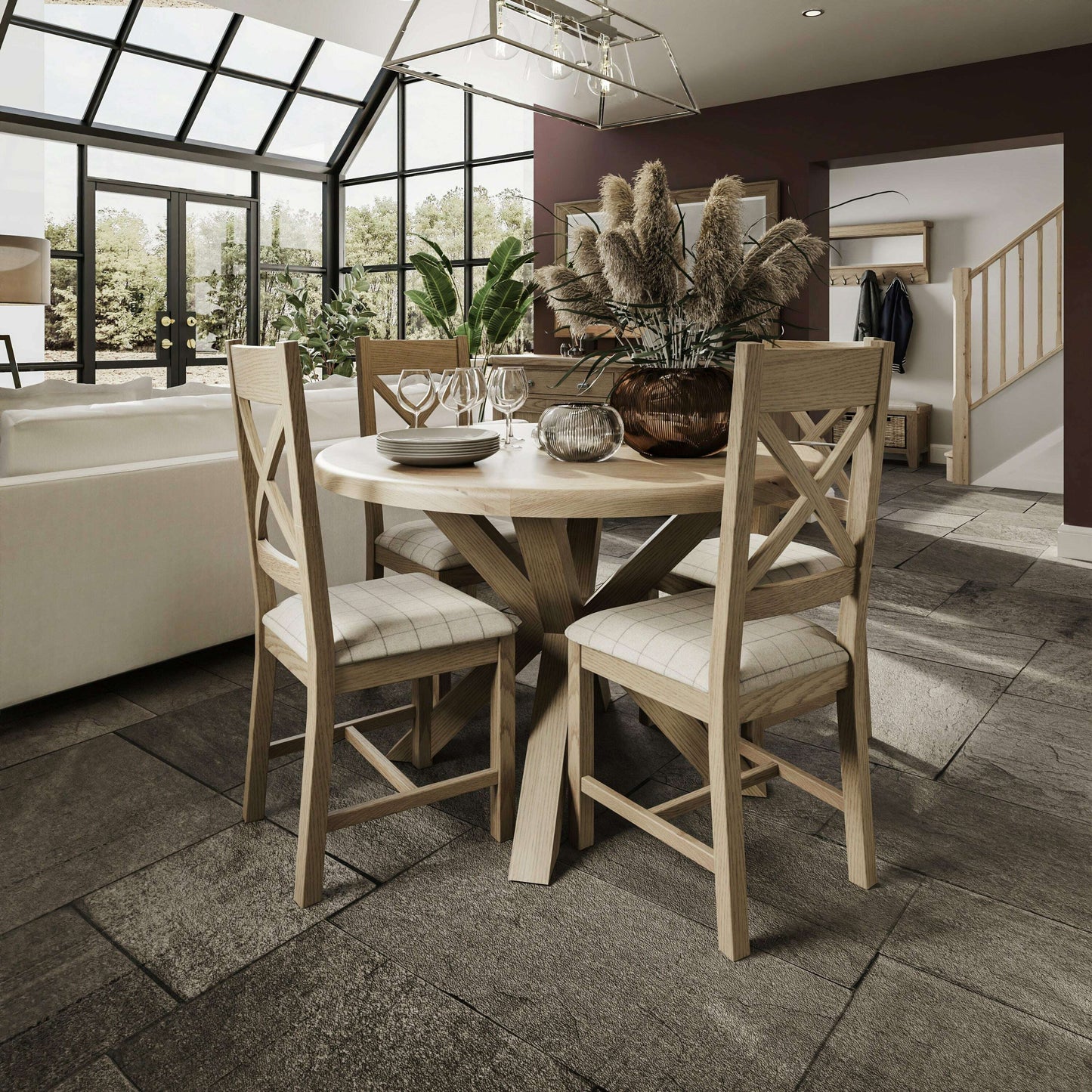 Eaton Country Oak Small Round Table