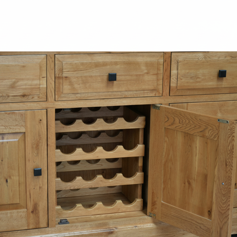 Deluxe Solid Oak Large Sideboard