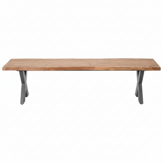 Live Edge Acacia Wood Dining Bench
