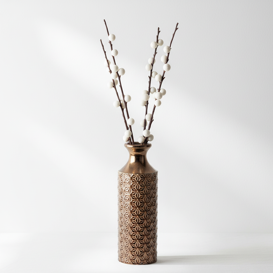 Seville Caramel Fluted Vase