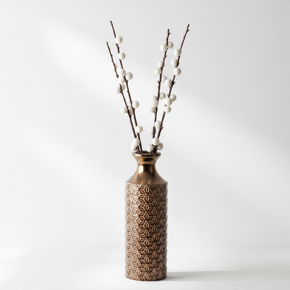Seville Caramel Fluted Vase