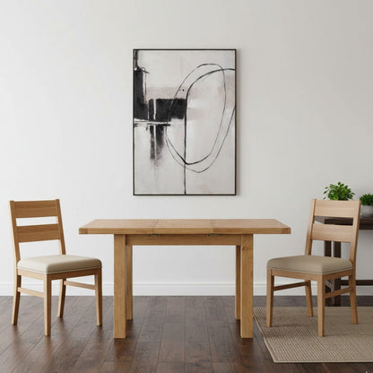 Dewsbury Oak 1.0M Butterfly Extendable Dining Table