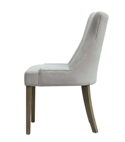 Elma Cream Chenille Dining Chair (Set of 2)