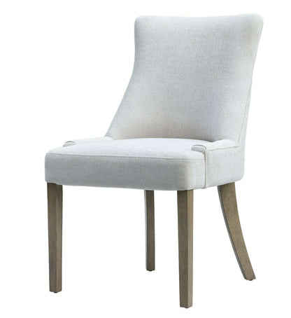 Elma Cream Chenille Dining Chair (Set of 2)