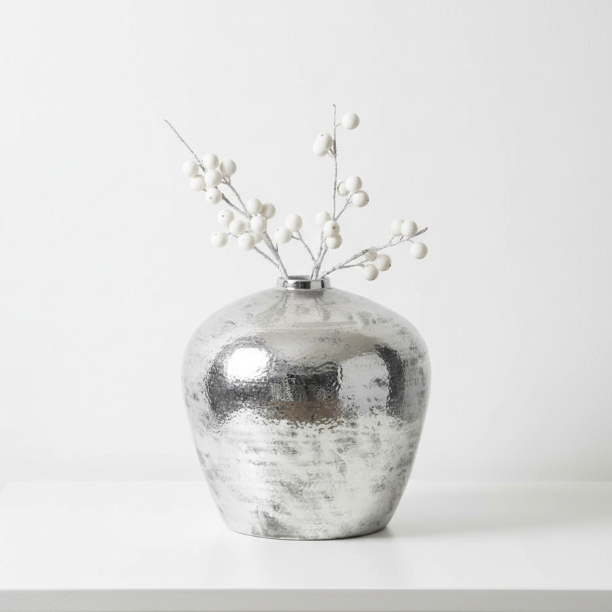 Hammered Silver Astral Vase
