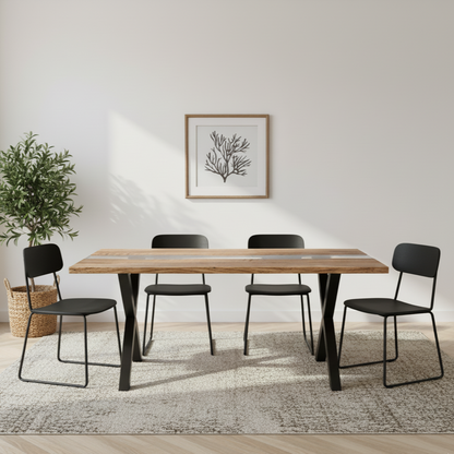 Live Edge Acacia Wood Large River Dining Table