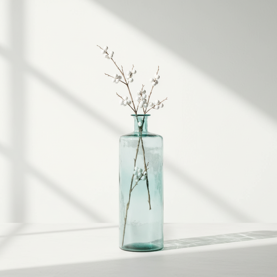 Recycled Glass Bottle Vase Tall