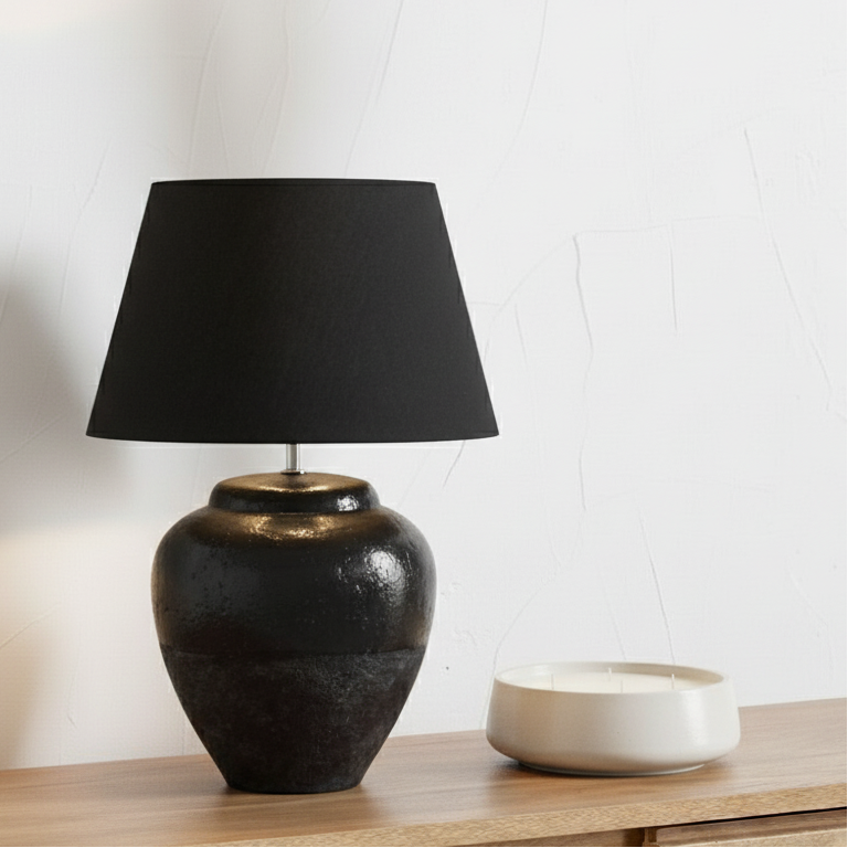Skyline Black Large Table Lamp