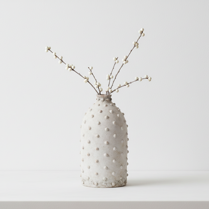 Kali Textured Dot Stoneware Vase