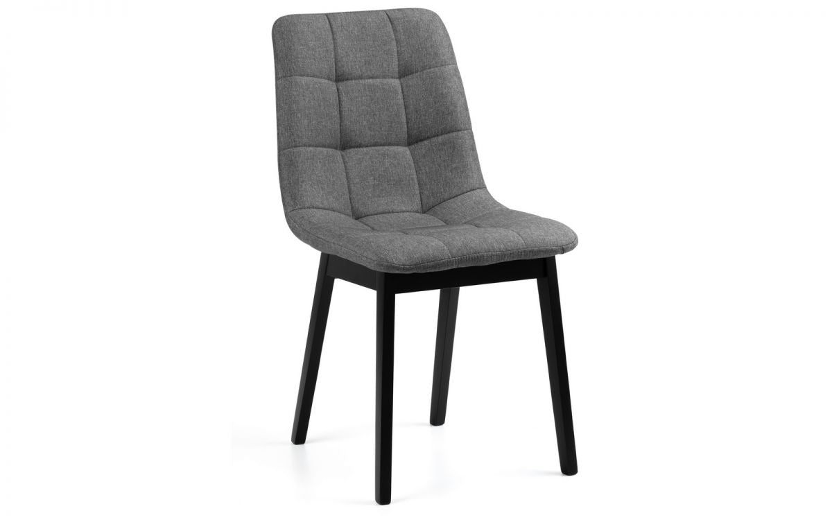 Hayden Grey Linen Panelled Dining Chair (Set of 2)