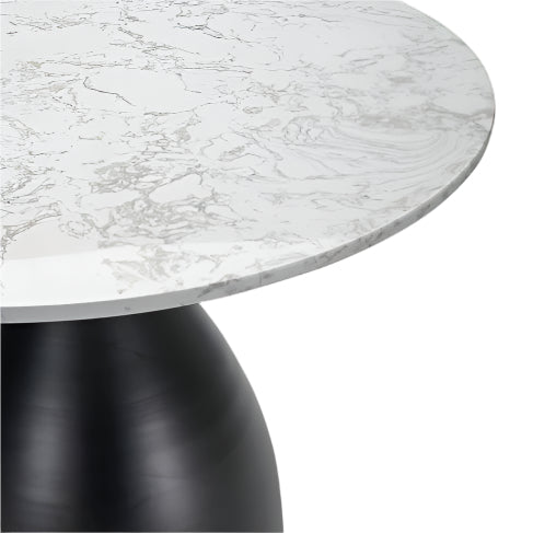 Cleo 1m Black Base Dining Table