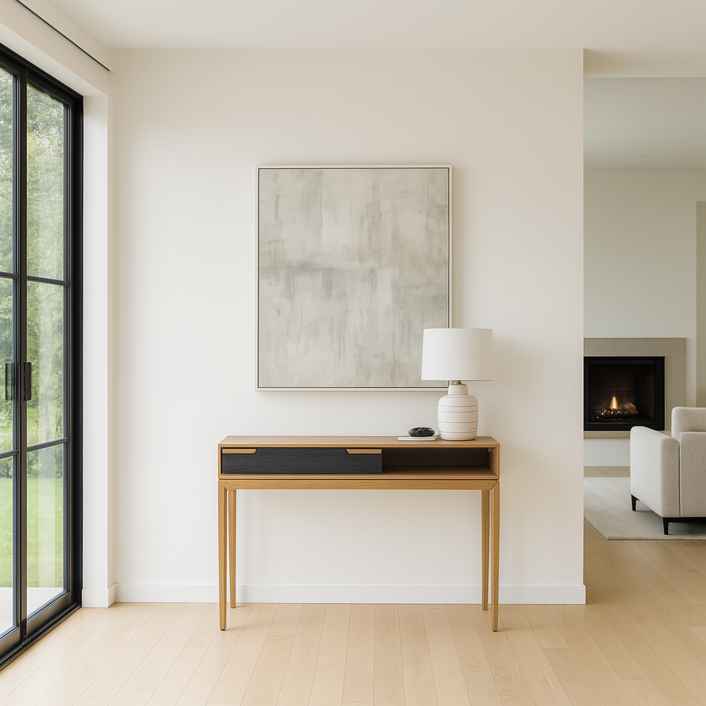 Gio Acacia Wood 1 Drawer Console Table