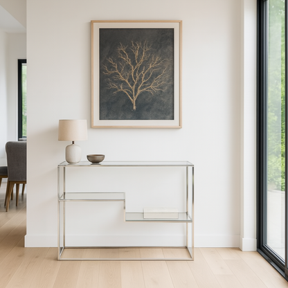 Aleandra Glass Console Table