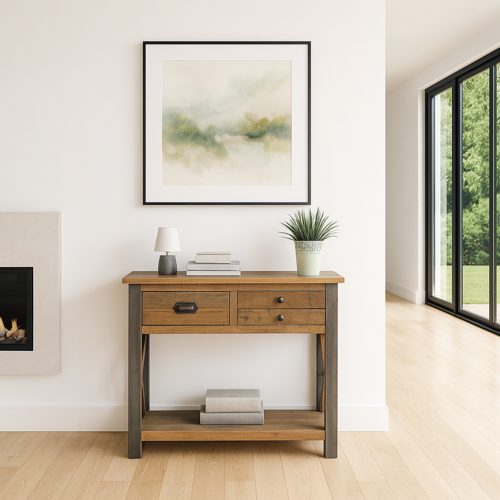Urban Elegance - Reclaimed Wood Small Console Table