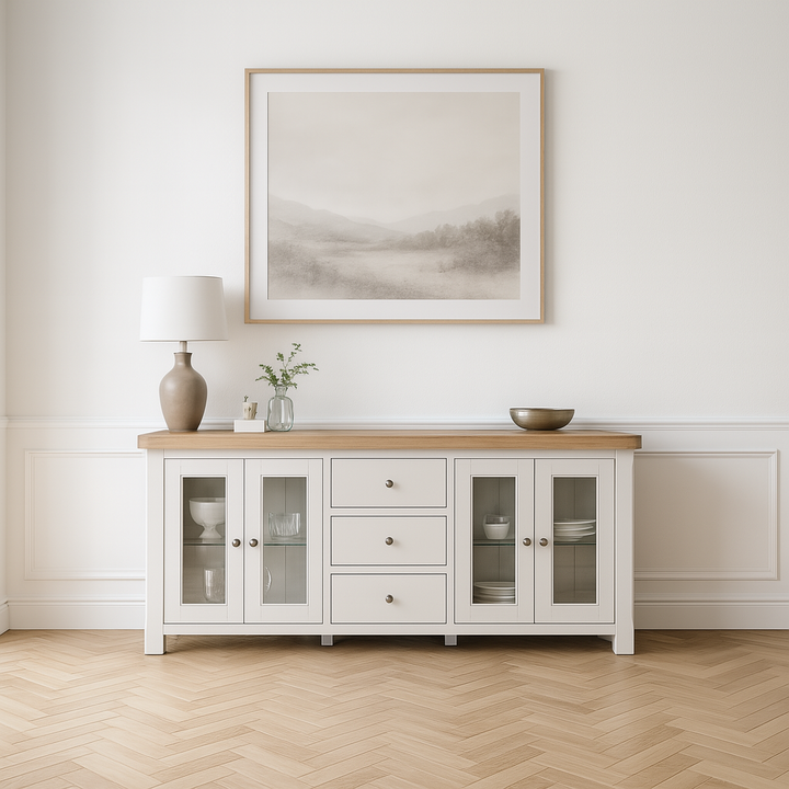 Chesterfield Oak 4 Door Sideboard