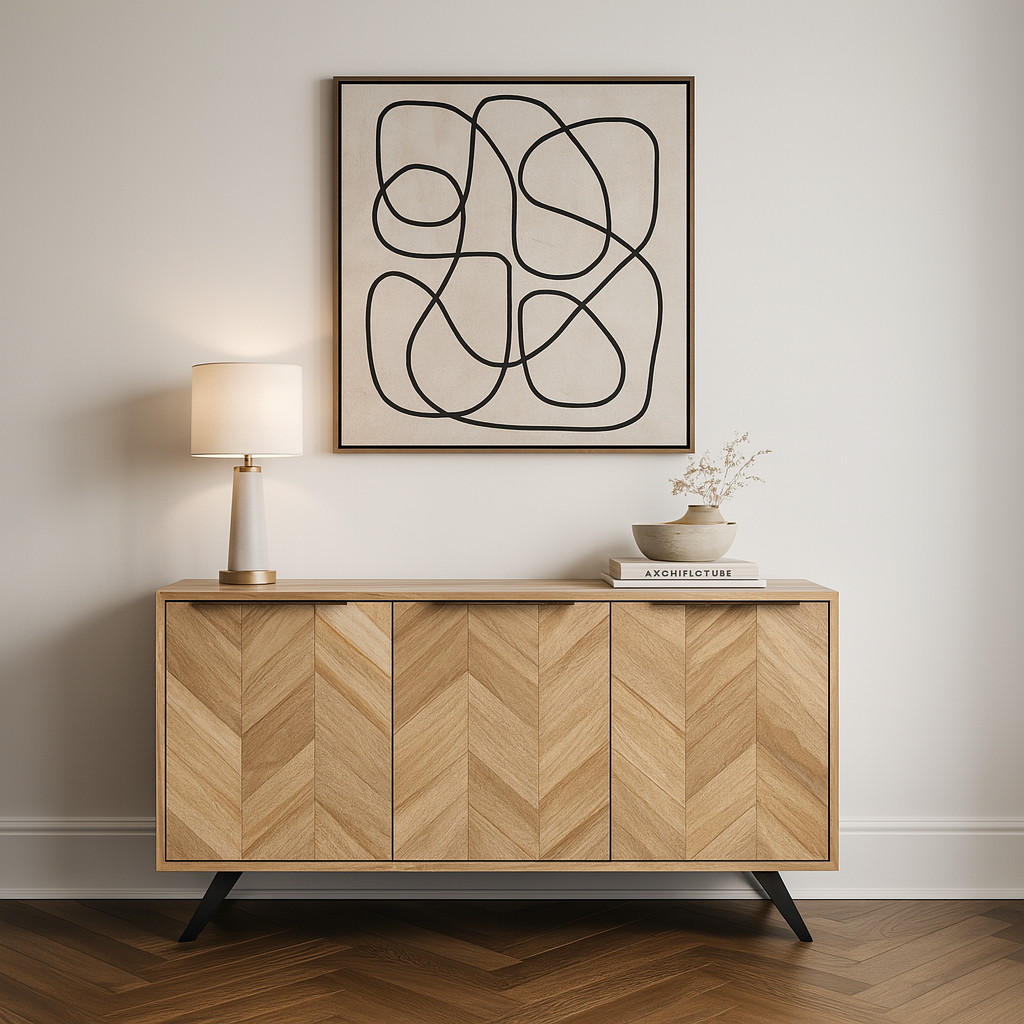 Amiya Mango Wood 3 Door Sideboard