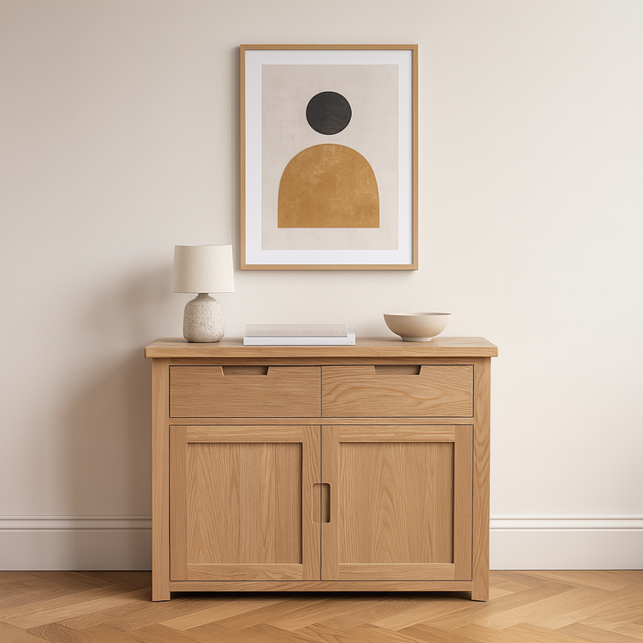 Moderna Solid Oak Small Sideboard