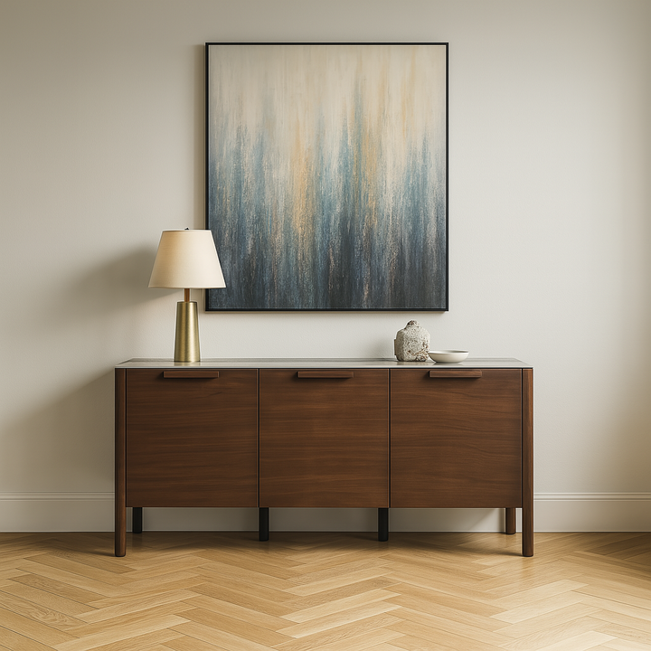 Freya Glass Top Sideboard