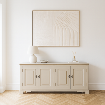 Elden Distressed Mahogany White Sideboard