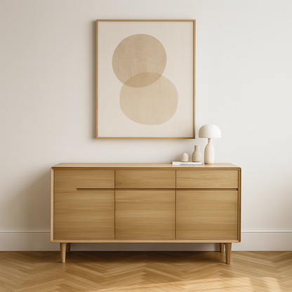 Scandic Solid Oak 3 Door Large Sideboard