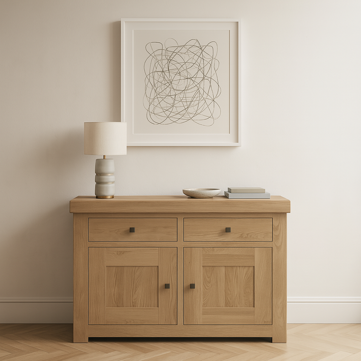 Bordeaux Solid Oak 2 Door 2 Drawer Sideboard