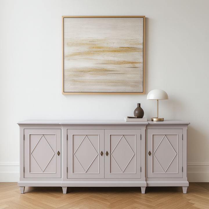 Elden Distressed Grey Mahogany Classical Sideboard