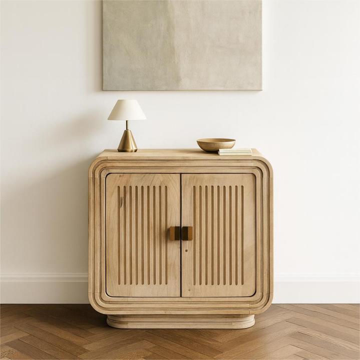 Hudson Carved Mango Wood Mini Sideboard