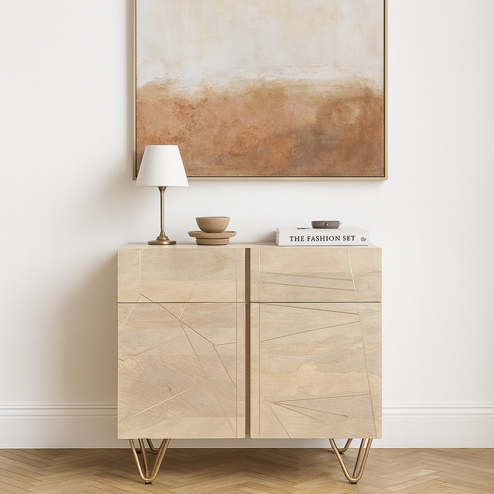 Light Gold 2 Door Medium Sideboard
