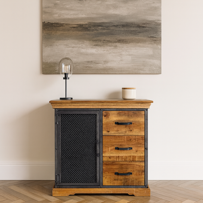 Metropolis Industrial 3 Drawer Sideboard
