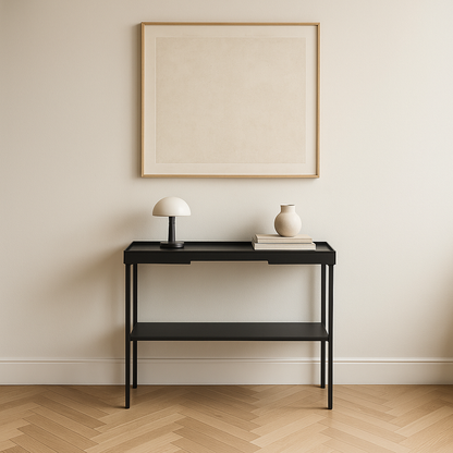 Marnie Black Wood Veneer Console Table